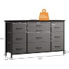 Jojoka 10 Drawer Dresser, 55 Inch TV Stand with Power Outlet Entertainment Center, Fabric Drawer Storage - 2 of 4