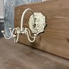 Slickblue Vintage Pewter Wall Hook, Distressed White Finish Decorative Hanger, 3.5"x3.4"x4.8" - 2 of 4