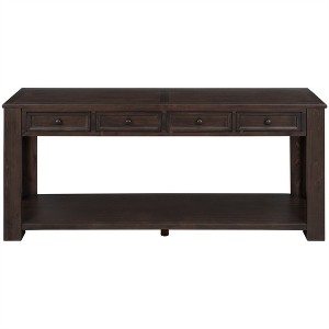COWLOWN Console Table with Storage, Sofa Table with 4 Drawers & Bottom Shelf for Entryway or Hallway - 1 of 4