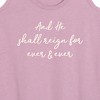 Women's - Instant Message - And He Shall Reign Graphic Racerback Tank - 2 of 4
