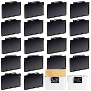 Talented Kitchen 18 Piece Black Label Holders, Removable Metal Clips For Pantry Baskets and Storage Bins, 3.5x2.5 In - 1 of 4