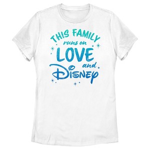 Women's Disney Family Runs on Love and Disney T-Shirt - 1 of 4