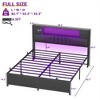 Aheaplus Bed Frame with LED Light and Charging Station - 4 of 4