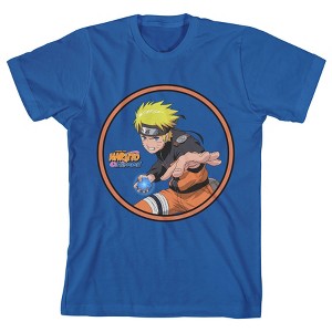 Naruto Shippuden Naruto Uzumaki Art Boy's Royal Blue T-shirt - 1 of 3