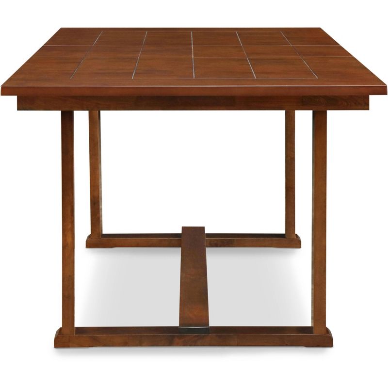 Wesley Extendable Dining Table Brown - ClickDecor, 5 of 13