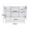 Gulches Wall Mounted Bathroom Mirror Cabinet Anti-Fog Explosion-Proof, Formaldehyde-Free Aluminum Alloy Storage with 3 Compartments - 4 of 4