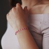 EVERLY JEWELRY | Sterling Silver 13.31 CT TGW Created Ruby and Created White Sapphire Bracelet, 7.25-inch - 3 of 4