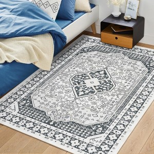 8x10 Ft Vintage Boho Printed Area Rugs for Living Room, Stain Resistant Washable Rug,Large Soft Low Pile Carpet - 1 of 4