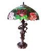 Chloe Lighting Peggy Tiffany-style 2 Light Roses Table Lamp 18 Inch Shade - 2 of 2