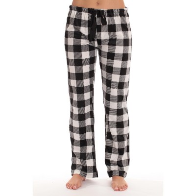 followme Silky Fleece Buffalo Plaid Pajama Pants for Women (Red Buffalo  Plaid, 2X) 