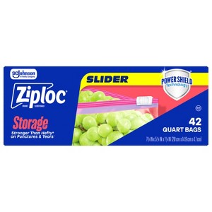 Ziploc Slider Storage Quart Bags - 1 of 4