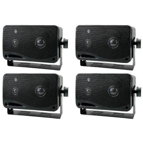 4) New PYRAMID 2022SX 3.25 200w 3-Way Car Audio Mini Box Speakers System  Inside