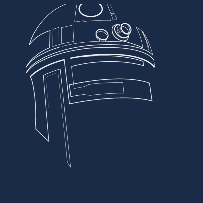 Men's Star Wars R2-D2 Outline T-Shirt, 2 of 5