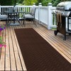 Runner Rug 2x2FT Custom Sizes,Commercial Hallway Runner Rubber Backing Non-Slip Carpet Washable Area Rugs for Entryway, Garage, Front Door,Brown - 2 of 4