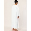 Lars Amadeus Men's Cotton V-Neck Side Split Long Night Gown with Pocket - 4 of 4