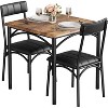 Garvee Kitchen Table and Chairs Set – Cozy Dining Table for 2 with 2 Upholstered Chairs, Sturdy Construction, and Space-Saving Design - 3 of 4