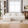 KWPZQEB Modern Sectional Couches, Oversized Modular Sectional Sofa with Movable Ottoman & Pillows, Cloud Tufted Sofa Couch for Living Room - 4 of 4