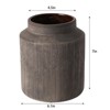 Aoibox Rustic Ceramic Vase for Home Decor, Farmhouse Terracotta Vase with Vintage Ribbed Design, Perfect for Dining Table and Shelf Decor - 2 of 4