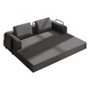 Ridstar Corduroy Folding Convertible Sofa Bed with Cylindrical Pillow & Fixed-Shape Frame for Living Room & Bedroom-Dark Gray - 4 of 4