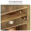 Skyzoo Sideboard Cabinet, Rattan Sideboard and Buffets with Storage for Kitchen Living Dining Room,Oak - 3 of 4