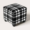 Plaid Storage Ottoman Black/White - Woolrich x Target - 2 of 4