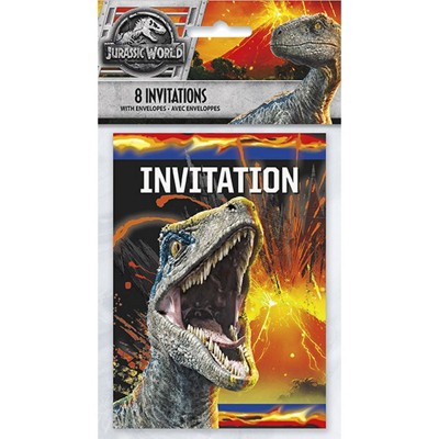 Jurassic World: Fallen Kingdom 8ct 2 Party Invites