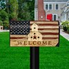 Americana Welcome Primitive Mailbox Cover Patriotic Birdhouse Briarwood Lane - 2 of 3