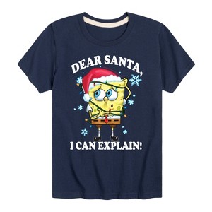 Boys' - SpongeBob SquarePants - Dear Santa Short Sleeve Graphic T-Shirt - 1 of 4