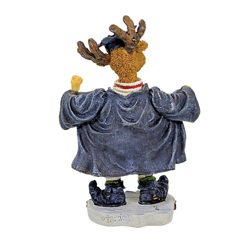Boyds Bears Resin 5.5 Inch Magna Q Elfinmoose Grad Folkstone Moose Animal Figurines, 3 of 4
