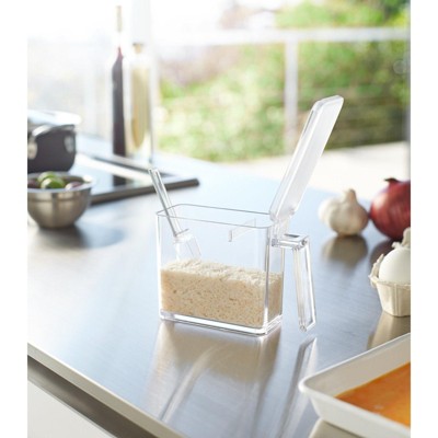 Large Black Plastic Spice Jar with Flip Top Lid