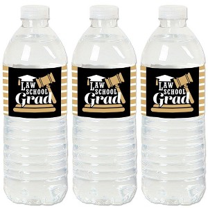 Big Dot of Happiness Law School Grad - Future Lawyer Graduation Party Water Bottle Sticker Labels - Set of 20 - 1 of 4
