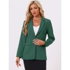 Allegra K Women's Bussiness Work Office One Button Open Front Blazer - 4 of 4