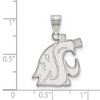 Black Bow Jewelry 10k White Gold Washington State Cougars NCAA Large Pendant - 2 of 3
