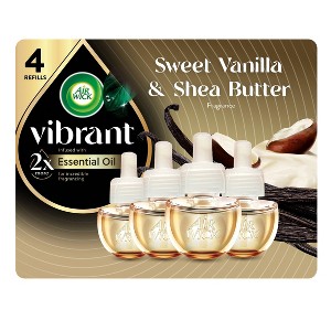 Air Wick Vibrant Plug-in Scented Oil Air Freshener Refills - Sweet Vanilla & Shea Butter - 80oz/4ct - 1 of 1