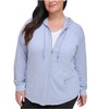 Calvin Klein Womens Ruched Sleeve Zip Hoodie Sweatshirt - 2 of 2