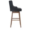 Zeus & Ruta 360 Degree Solid Wood Legs Swivel Bar Stools Set of 2, Counter Height Chairs with Footrest - 3 of 4