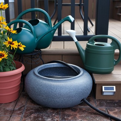 Terra Cotta 21-Inch Round Plastic Outdoor Hose Storage Pot