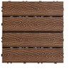 11 Pcs solid 3D WPC locking Deck Tiles 12 x 12 Inch Patio Deck Tiles Waterproof Outdoor Flooring Composite Decking Boards Floor Decking Tiles - 2 of 4