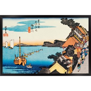 Trends International Scenery Of Kanagawa Framed Wall Poster Prints - 1 of 4