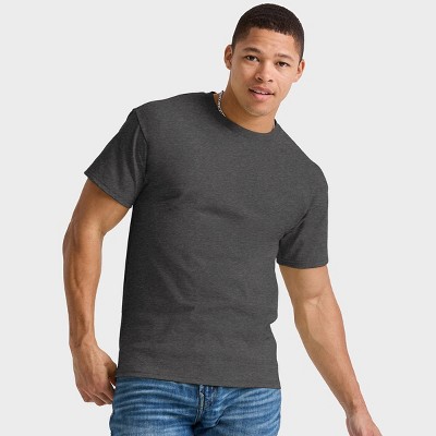 Мужские футболки Hanes Essentials Men's Cotton T-Shirt, 4-Pack Charcoal Heather XL — фото 2