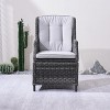 Moda Furnishings 2pcs Outdoor Aluminum Wicker Chair With Cushions - 2 of 4