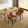 HOMLUX Faux Leather Upholstered Poplar Desk Chair with 360-degree Swivel Base and High Backrest For Home Office，Kitchen，Small spaces - 2 of 4