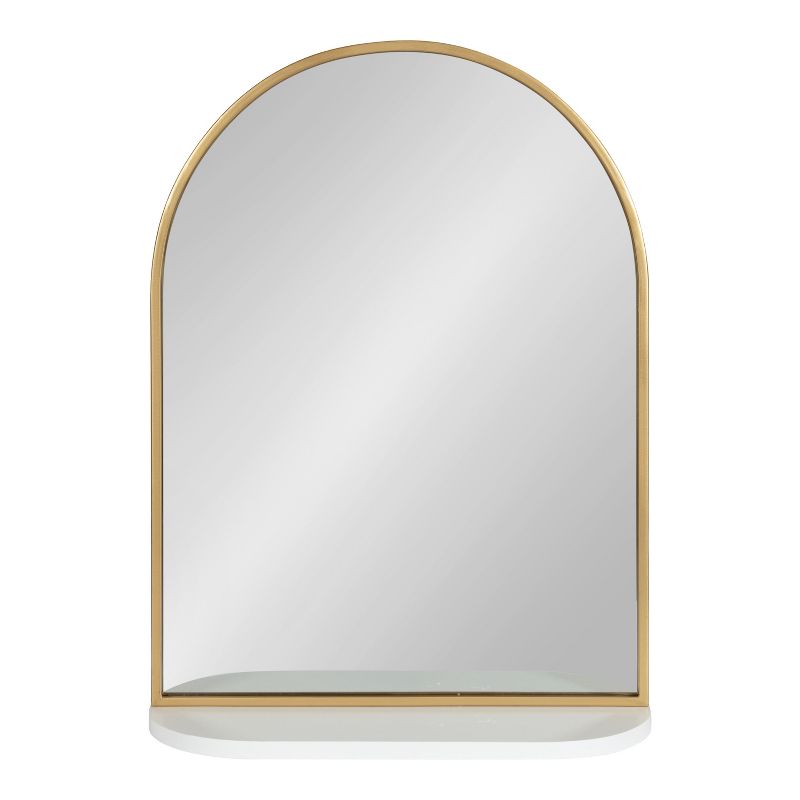 Kate and Laurel Schuyler Arch Wall Mirror with Shelf, 3 of 9