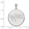 Black Bow Jewelry 10k White Gold North Texas Mean Green NCAA Extra Large Pendant - 2 of 3