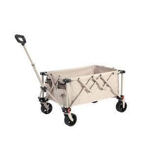 Folding Wagon Cart with All Terrain Wheels, Heavy Duty Utility Cart with Adjustable Handle for Camping, Garden, Sports, Shopping-The Pop Home - 1 of 4
