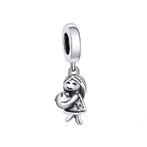 Little Girl Charm for Women Bracelet Oxidized Cubic Zirconia Sterling Silver Ginger Lyne Collection - 1 of 4