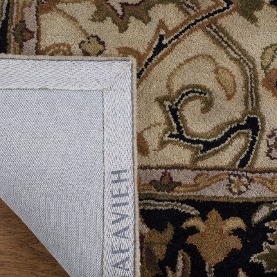 Heritage Ivory and Black Hand-Tufted Wool Area Rug