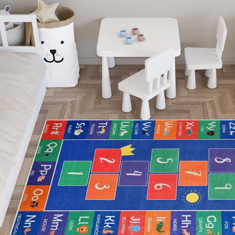 Educational Kids Cotton Rug for Playrooms, Kids Rooms, Classrooms, Indoor, 4 of 14