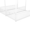 NicBex Twin Size Platform Bed Modern House-Shaped Metal Bed Frame with 2 Beds Side by Side and Guardrails for Bedroom, No Box Spring Required - 4 of 4