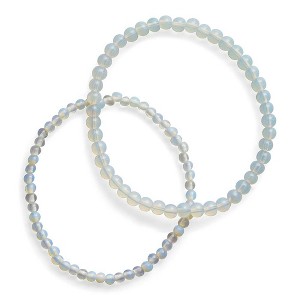 SHINE by Sterling Forever Stone Beaded Stretch Bracelet Set of 2 - 1 of 4